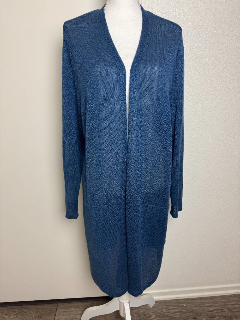 J.Jill  Cardigan Open Front Long Sleeve  Topper Linen  Size 2X